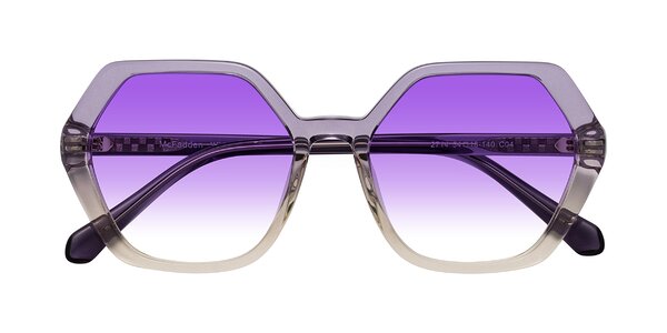 Front of McFadden in Clear Purple/Champagne