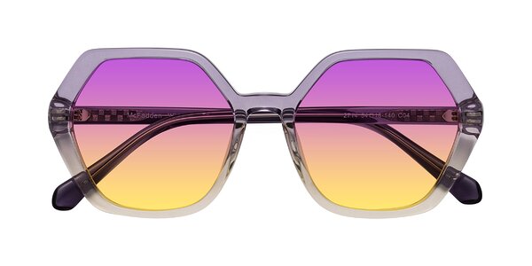 Front of McFadden in Clear Purple/Champagne