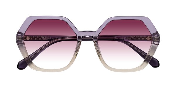 Front of McFadden in Clear Purple/Champagne