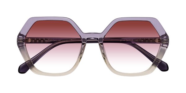 Front of McFadden in Clear Purple/Champagne