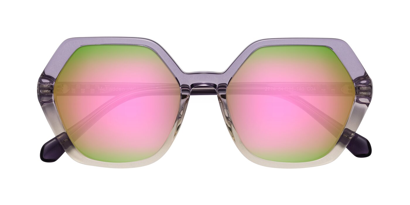 McFadden - Clear Purple/Champagne Flash Mirrored Sunglasses
