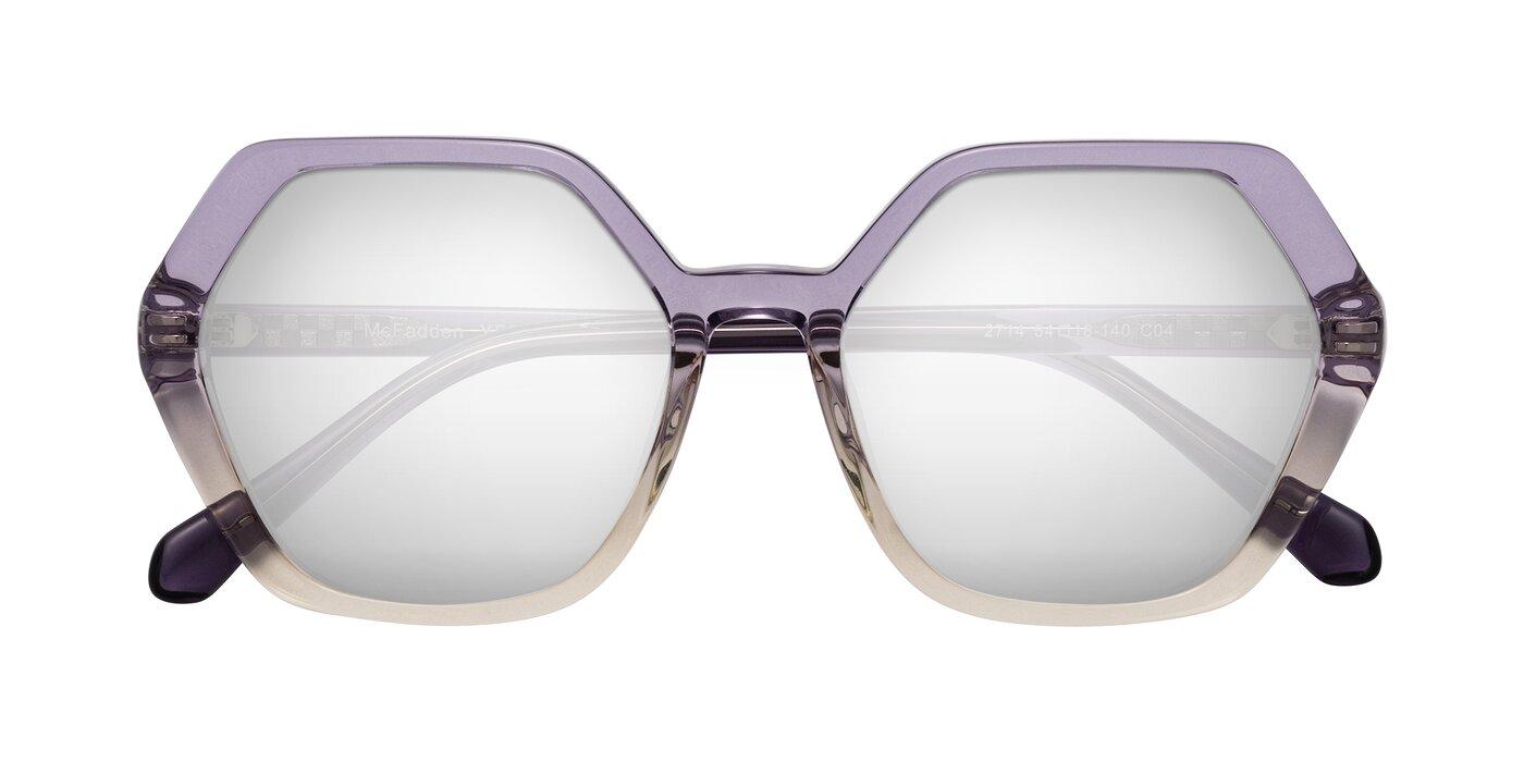 McFadden - Clear Purple/Champagne Flash Mirrored Sunglasses