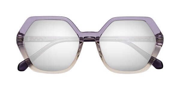 Front of McFadden in Clear Purple/Champagne