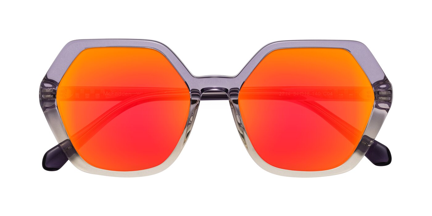 McFadden - Clear Purple/Champagne Flash Mirrored Sunglasses
