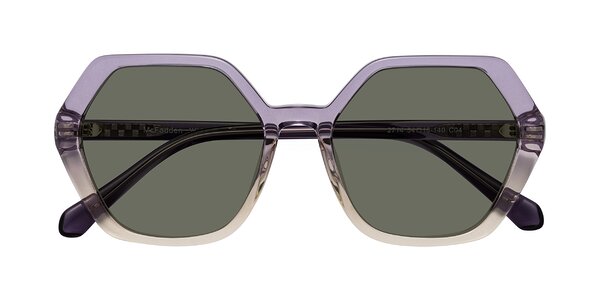 Front of McFadden in Clear Purple/Champagne