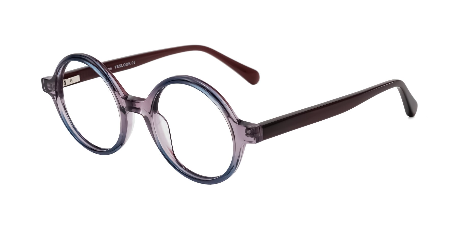 Angle of Serene in Faded Purple with Clear Eyeglass Lenses