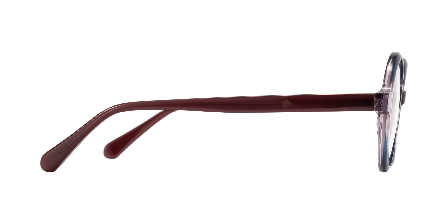 Side of Serene in Faded Purple with Clear Eyeglass Lenses