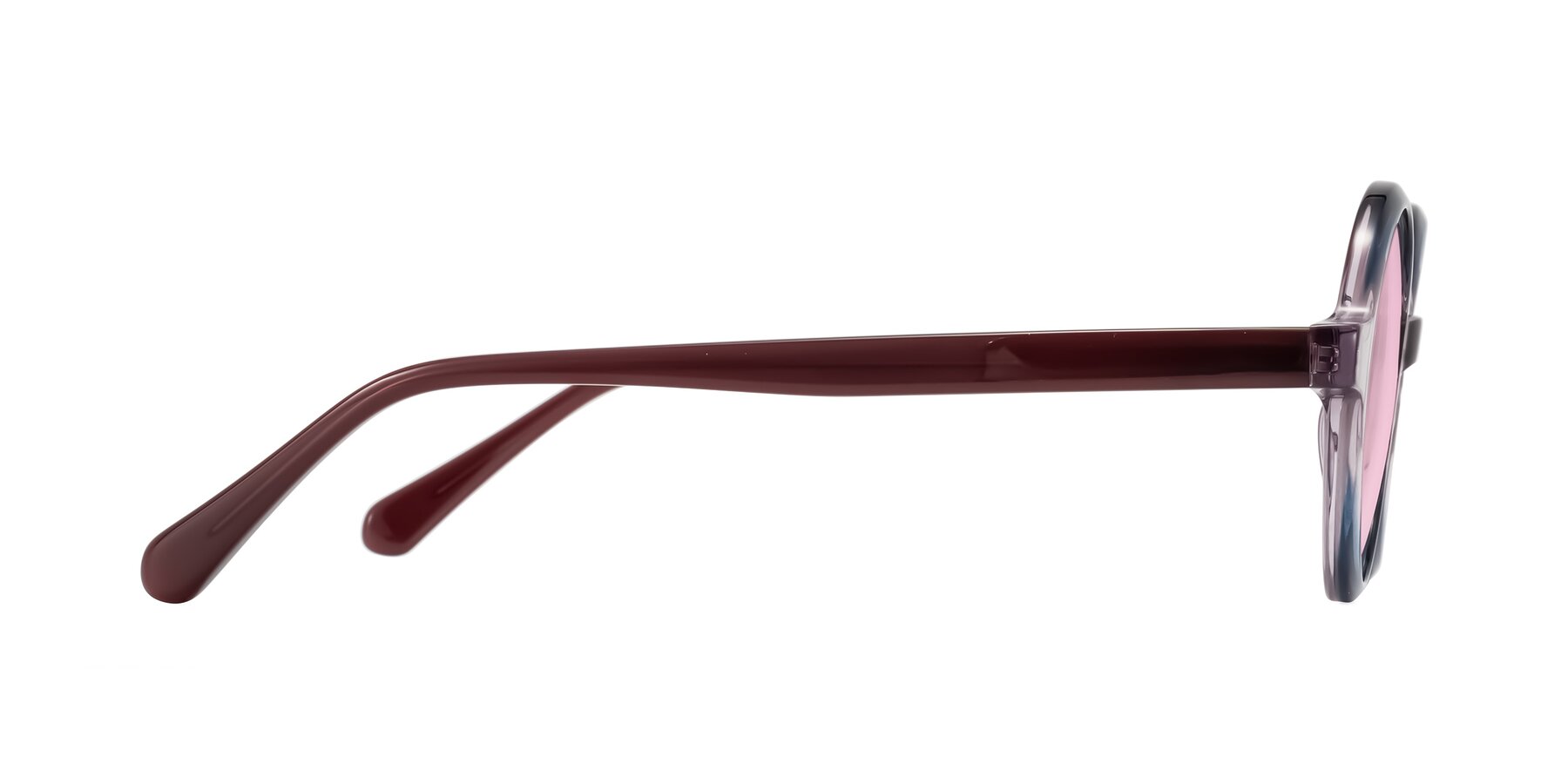 Side of Serene in Faded Purple with Light Pink Tinted Lenses