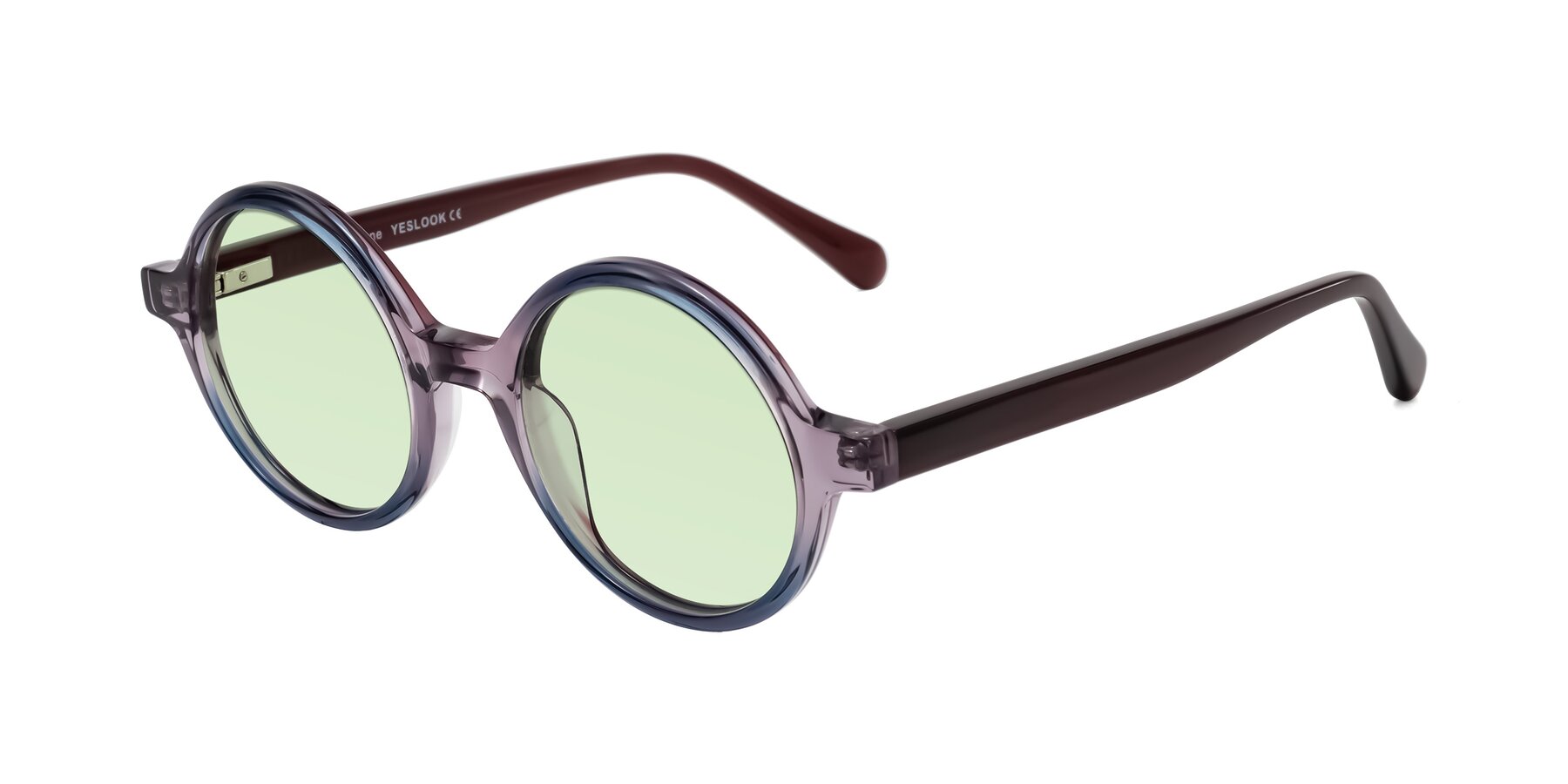 Angle of Serene in Faded Purple with Light Green Tinted Lenses