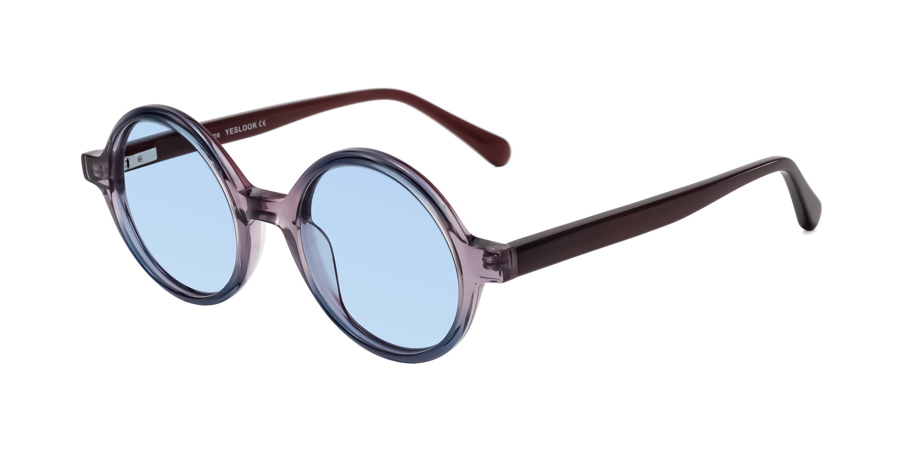 Angle of Serene in Faded Purple with Light Blue Tinted Lenses