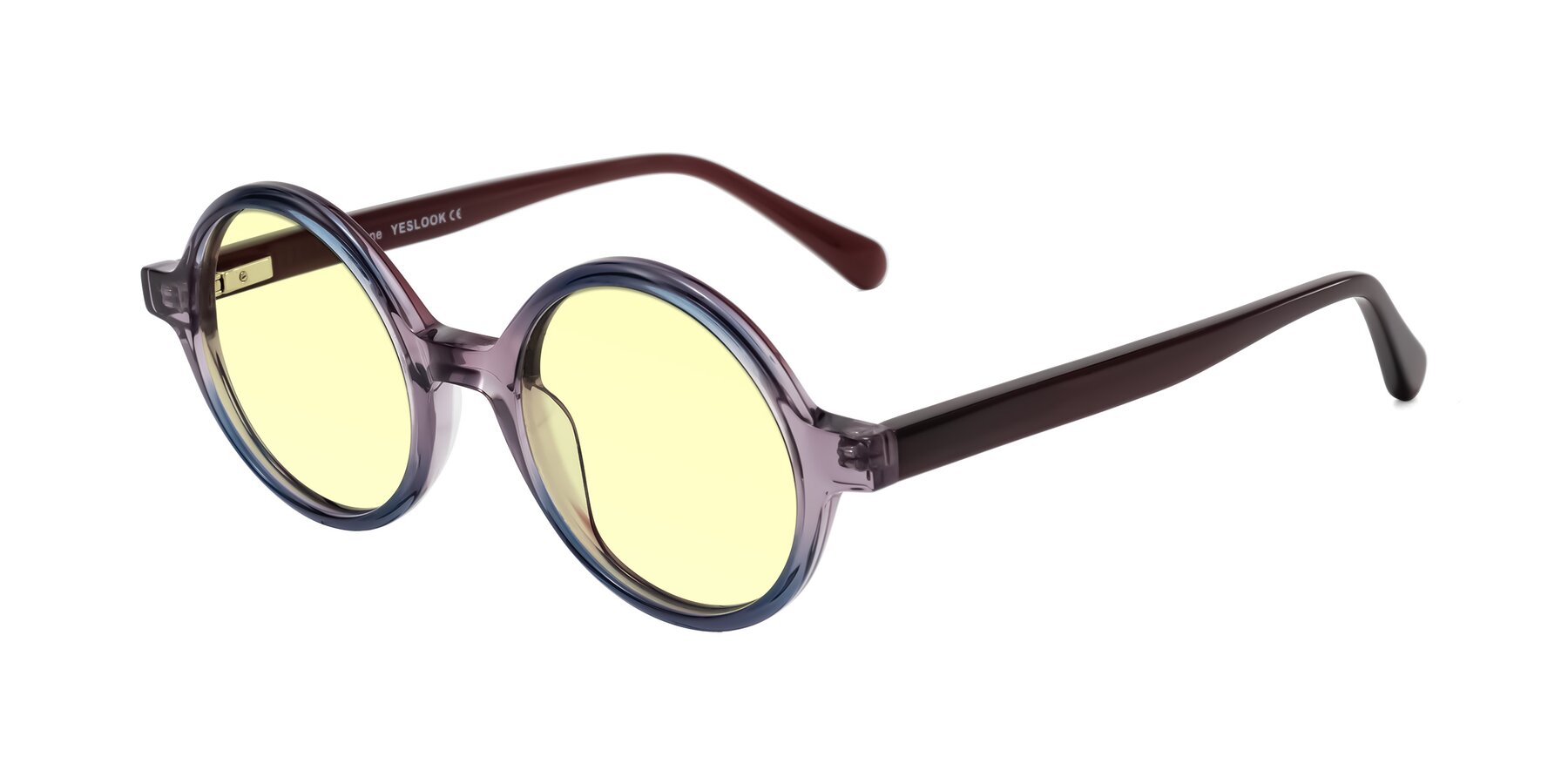 Angle of Serene in Faded Purple with Light Yellow Tinted Lenses