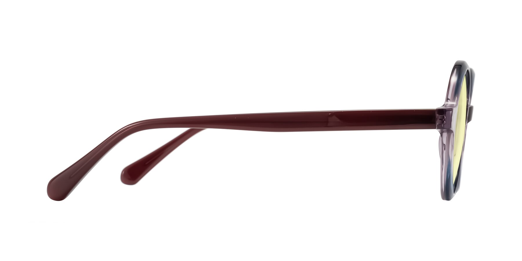 Side of Serene in Faded Purple with Light Yellow Tinted Lenses