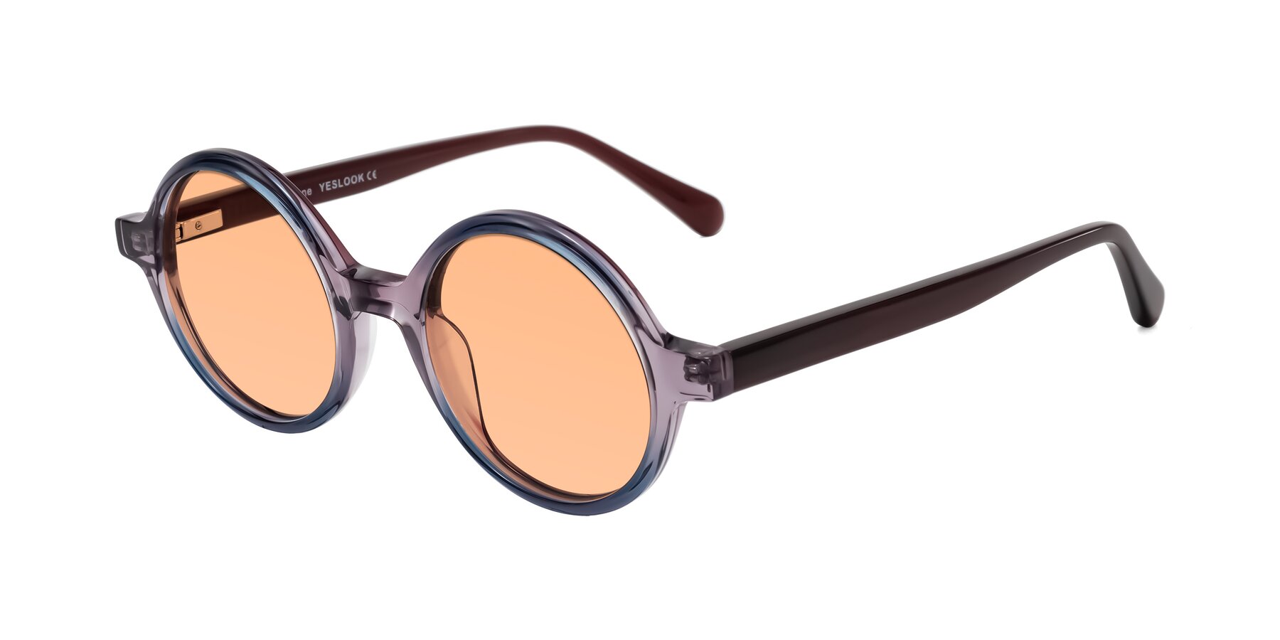 Angle of Serene in Faded Purple with Light Orange Tinted Lenses