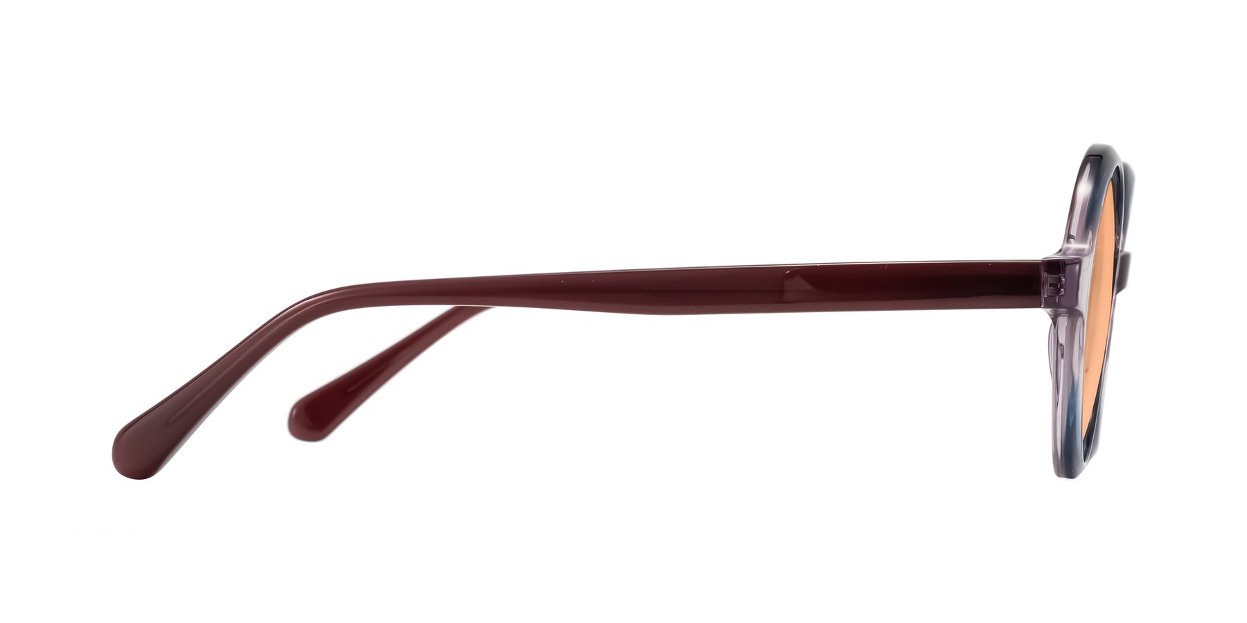 Side of Serene in Faded Purple with Light Orange Tinted Lenses