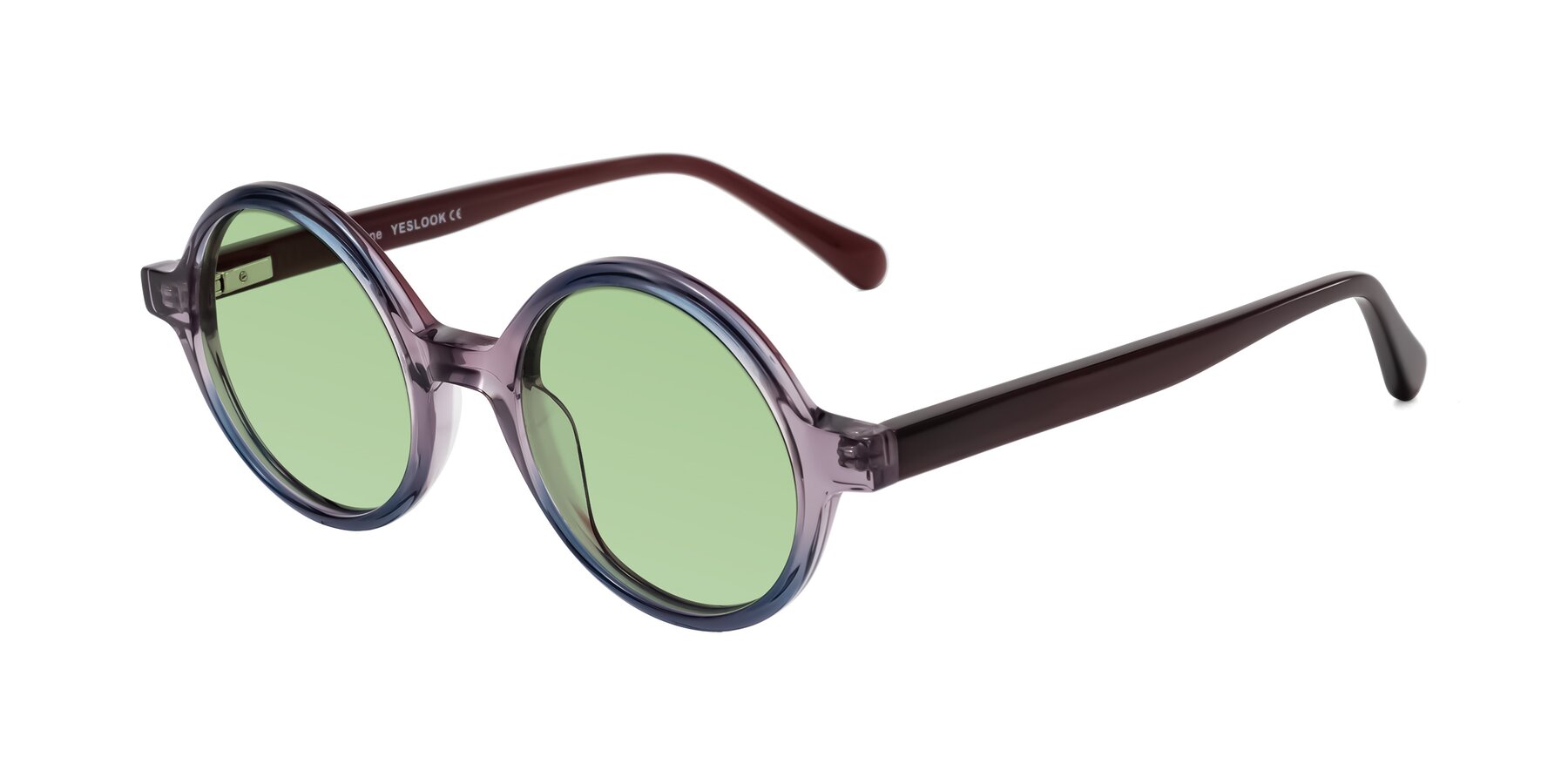 Angle of Serene in Faded Purple with Medium Green Tinted Lenses