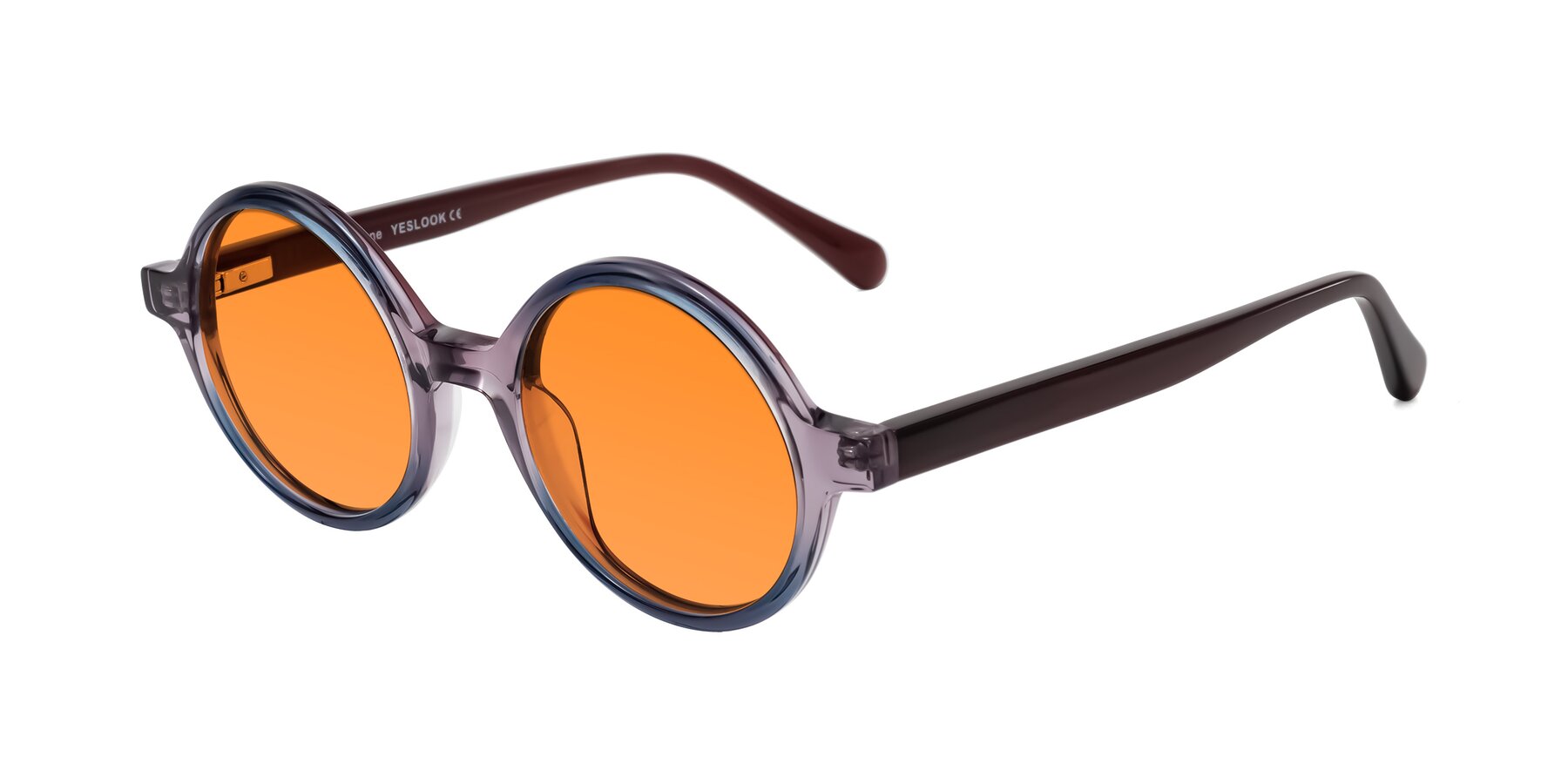 Angle of Serene in Faded Purple with Orange Tinted Lenses