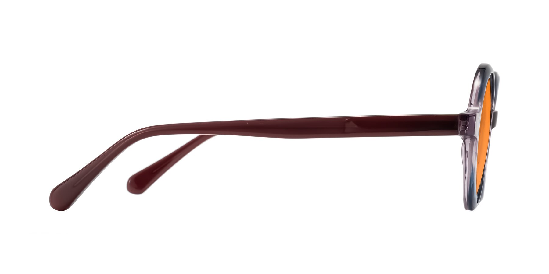 Side of Serene in Faded Purple with Orange Tinted Lenses