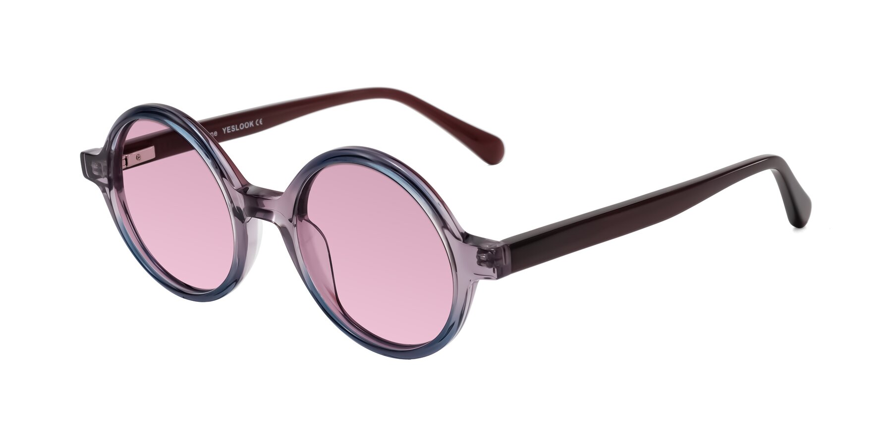Angle of Serene in Faded Purple with Light Wine Tinted Lenses