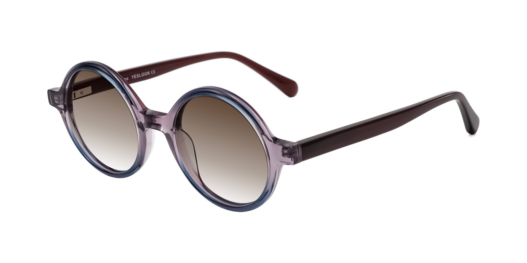 Angle of Serene in Faded Purple with Brown Gradient Lenses