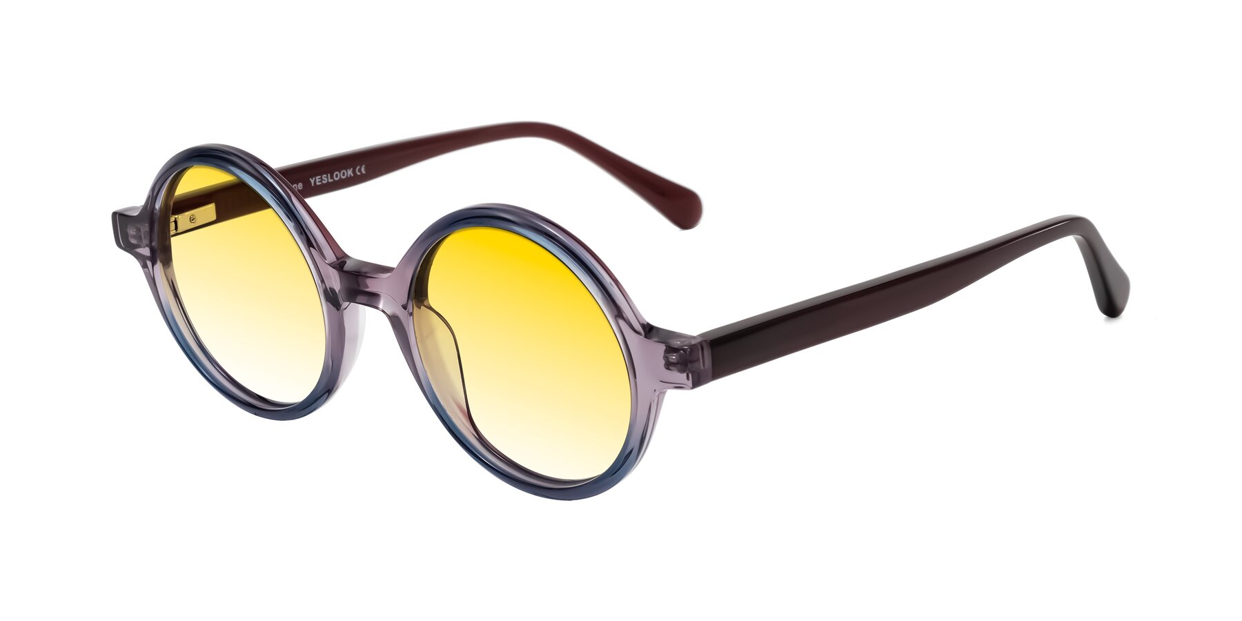 Angle of Serene in Faded Purple with Yellow Gradient Lenses