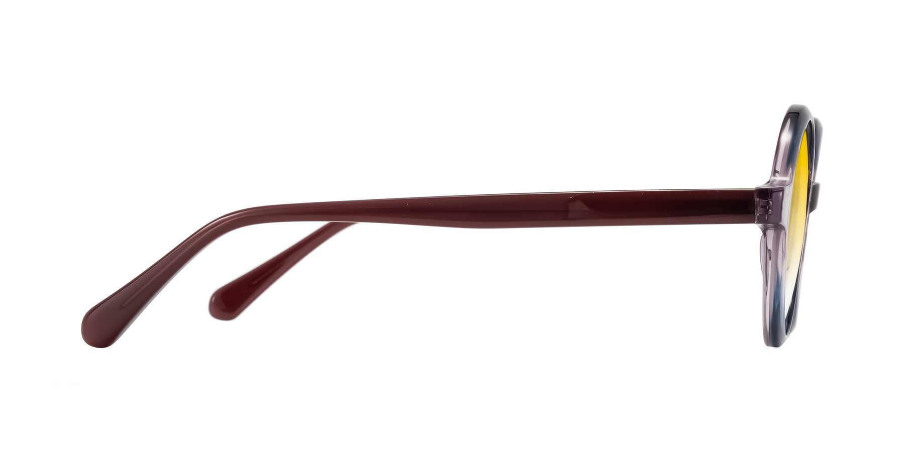 Side of Serene in Faded Purple with Yellow Gradient Lenses
