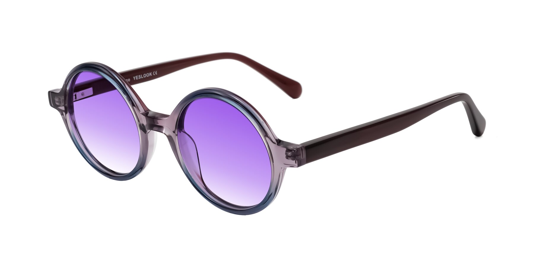 Angle of Serene in Faded Purple with Purple Gradient Lenses