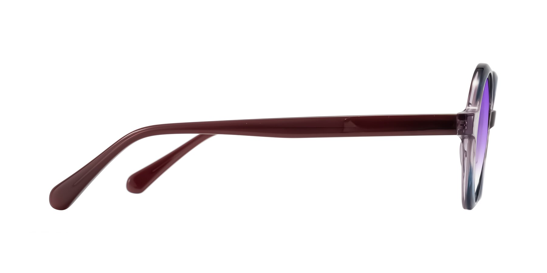 Side of Serene in Faded Purple with Purple Gradient Lenses