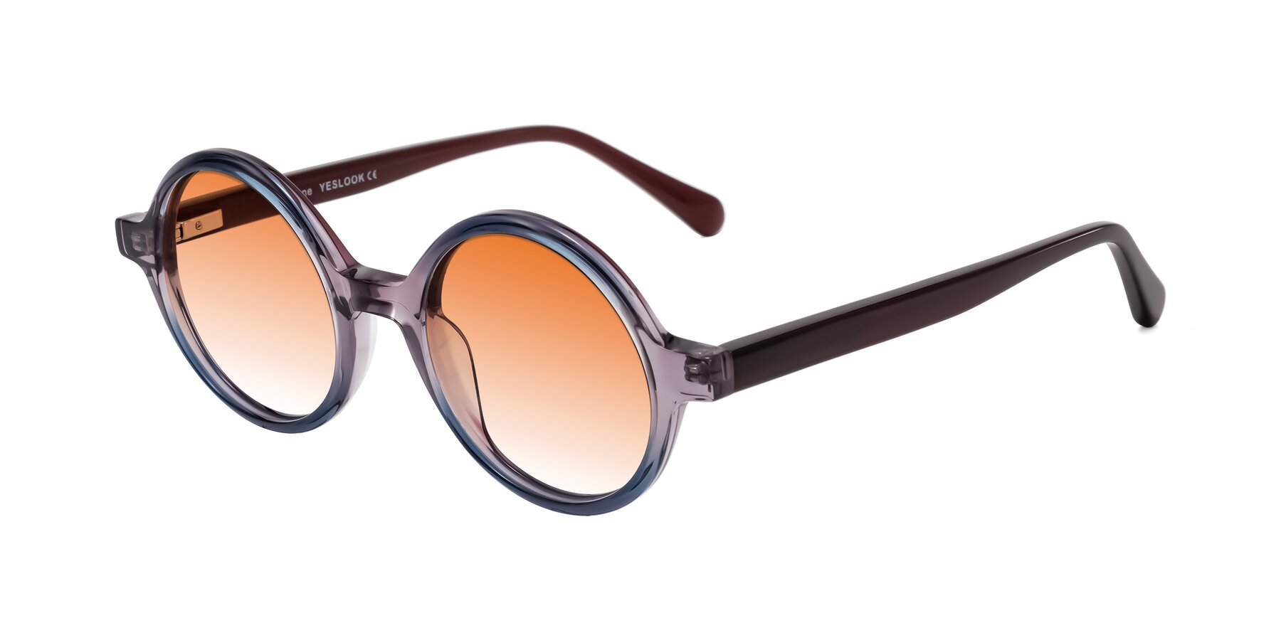 Angle of Serene in Faded Purple with Orange Gradient Lenses