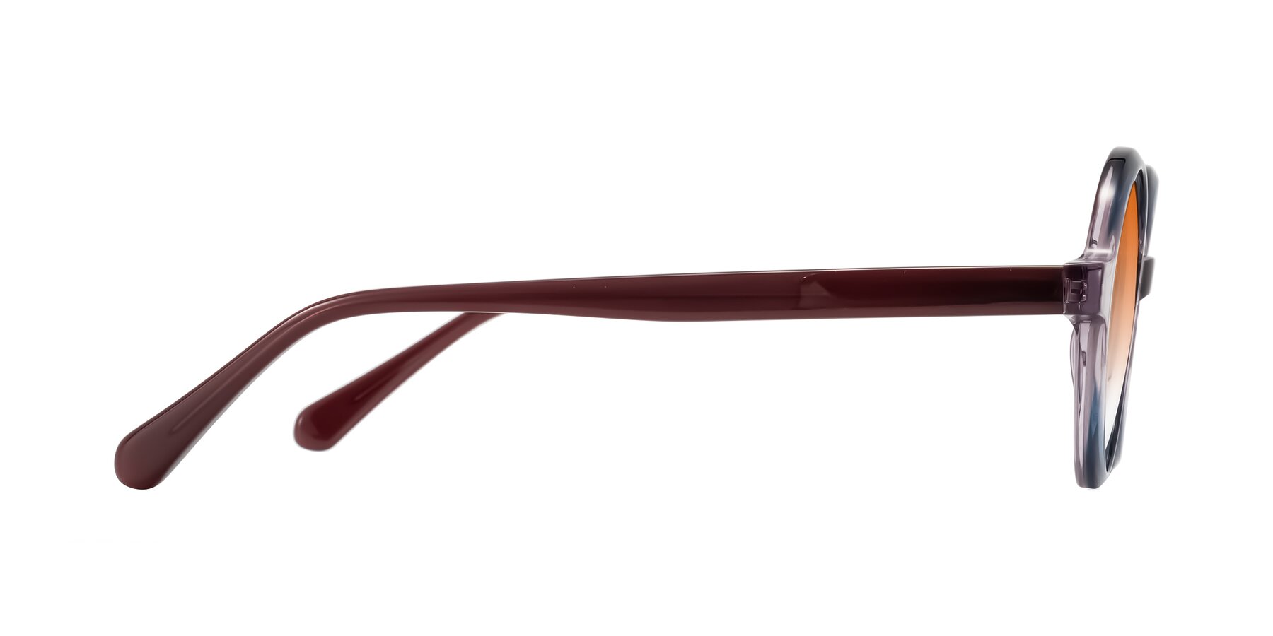 Side of Serene in Faded Purple with Orange Gradient Lenses