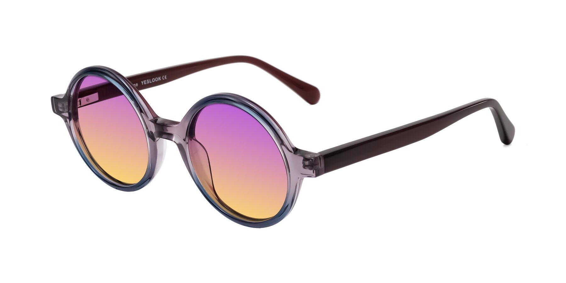 Angle of Serene in Faded Purple with Purple / Yellow Gradient Lenses