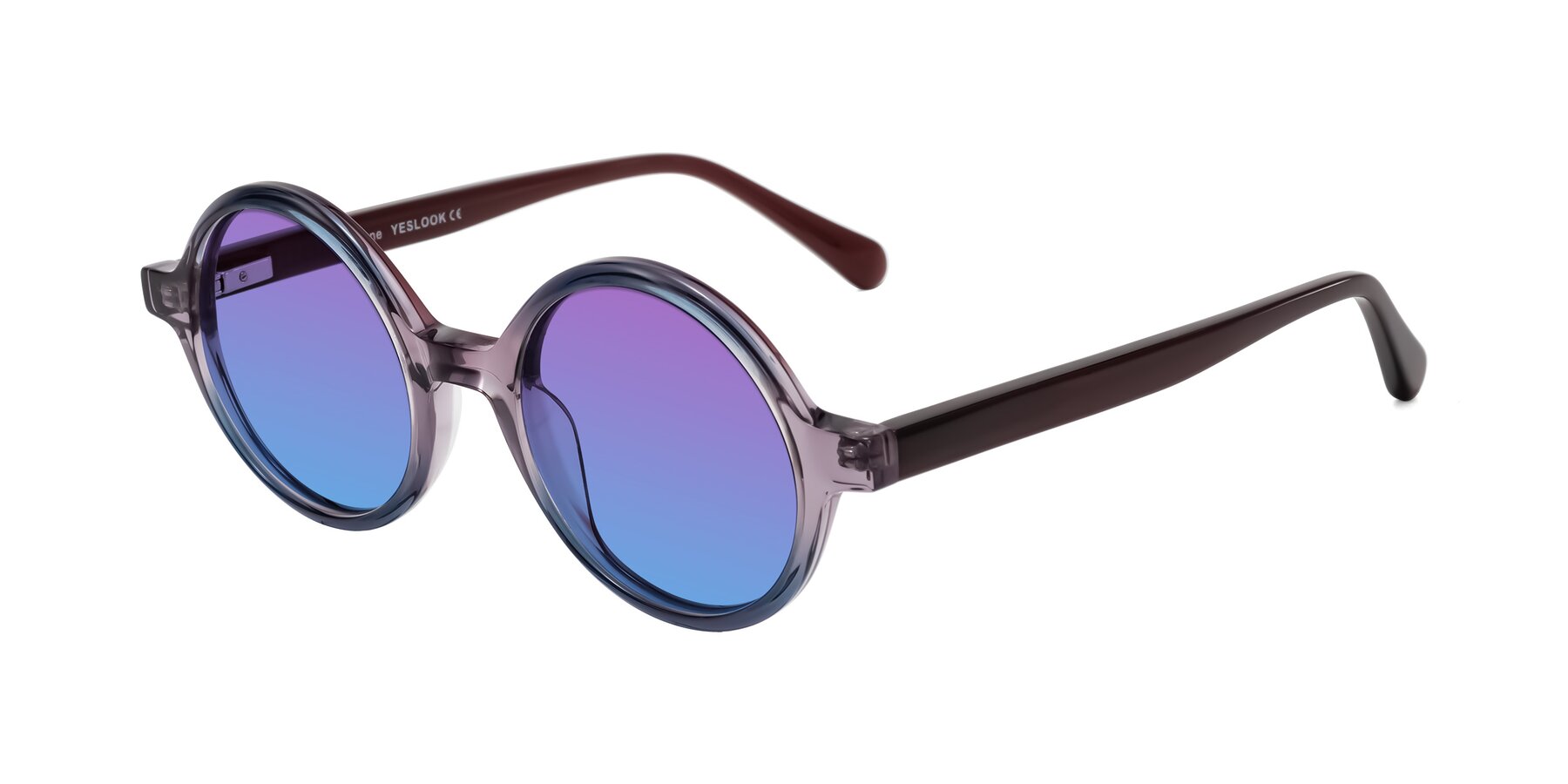 Angle of Serene in Faded Purple with Purple / Blue Gradient Lenses