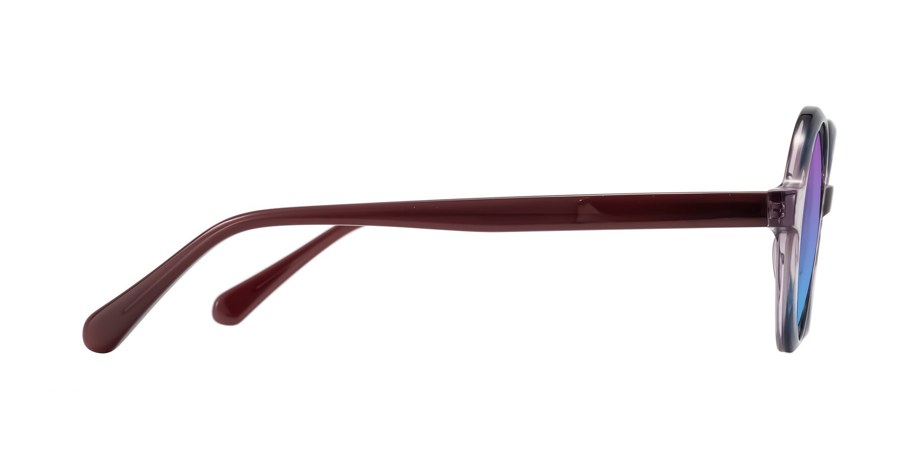 Side of Serene in Faded Purple with Purple / Blue Gradient Lenses