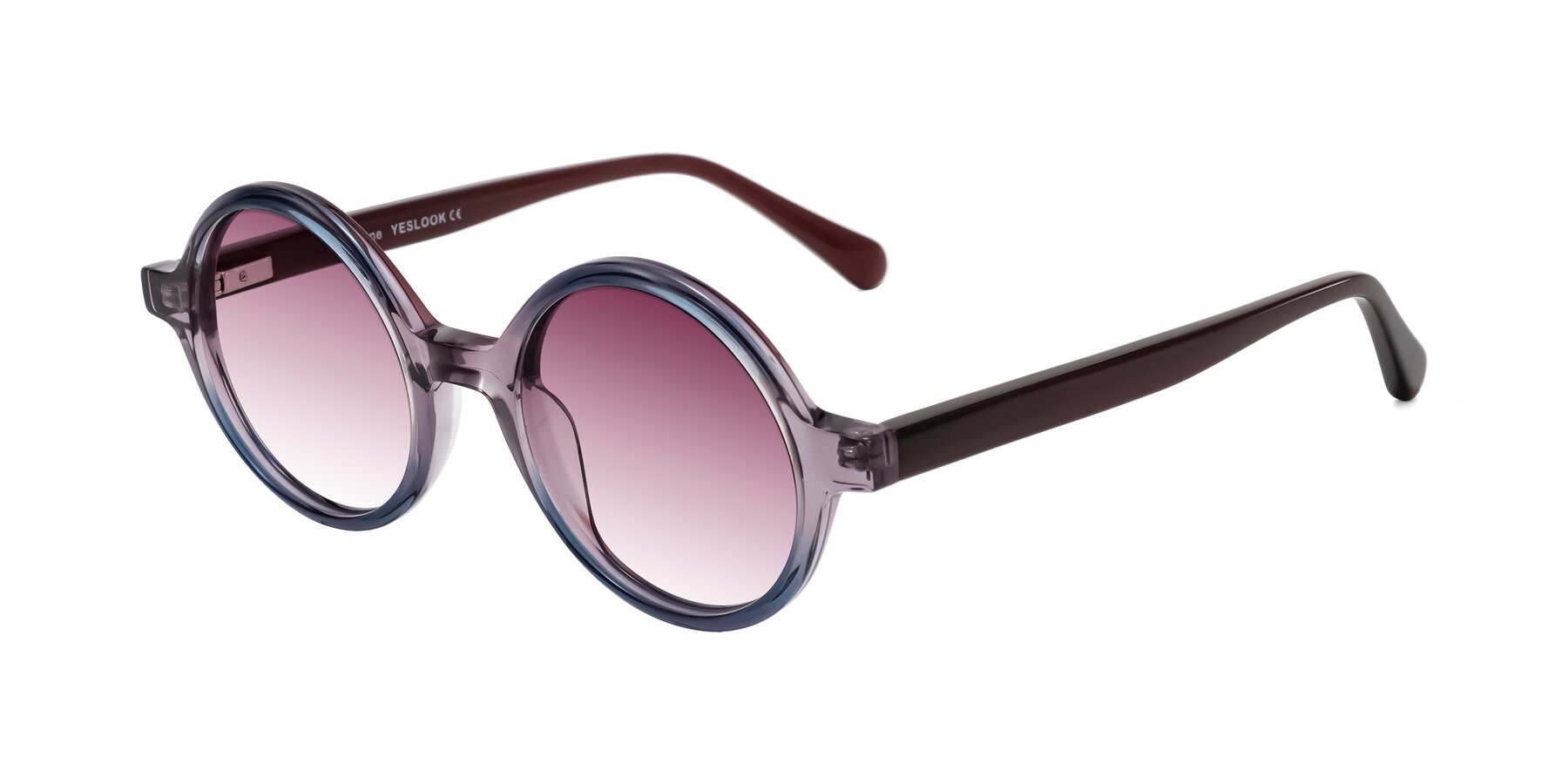 Angle of Serene in Faded Purple with Wine Gradient Lenses
