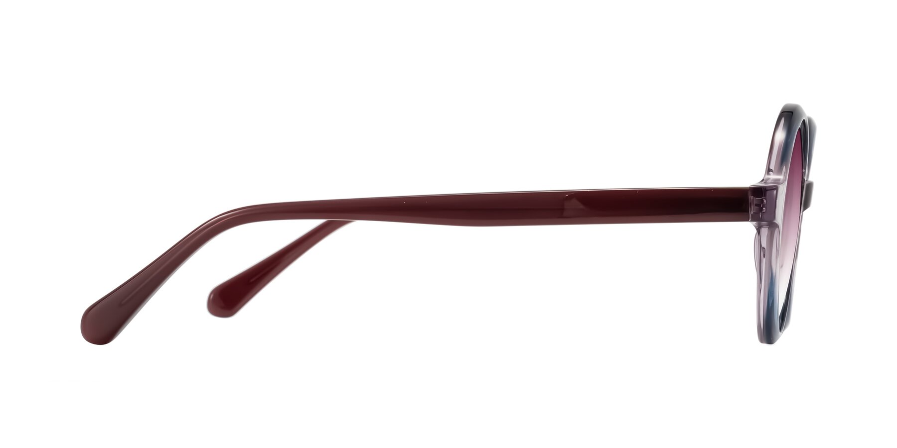 Side of Serene in Faded Purple with Wine Gradient Lenses