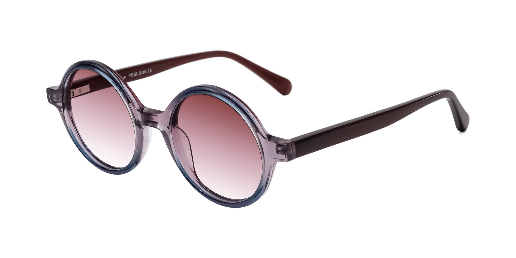 Angle of Serene in Faded Purple with Garnet Gradient Lenses