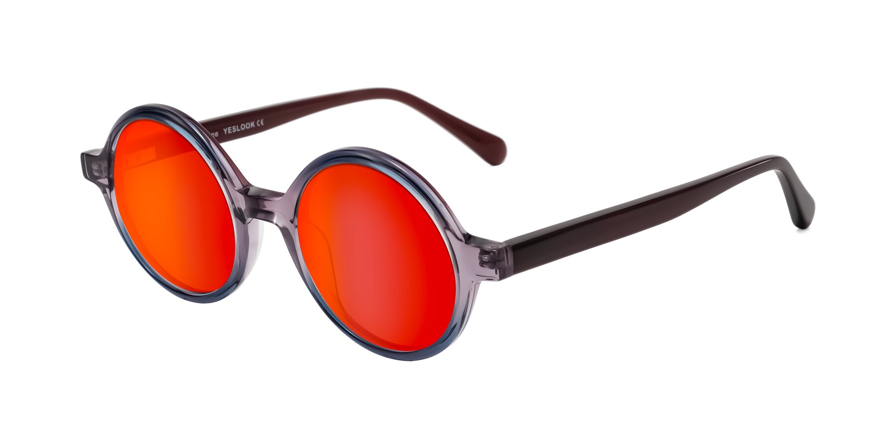 Angle of Serene in Faded Purple with Red Gold Mirrored Lenses