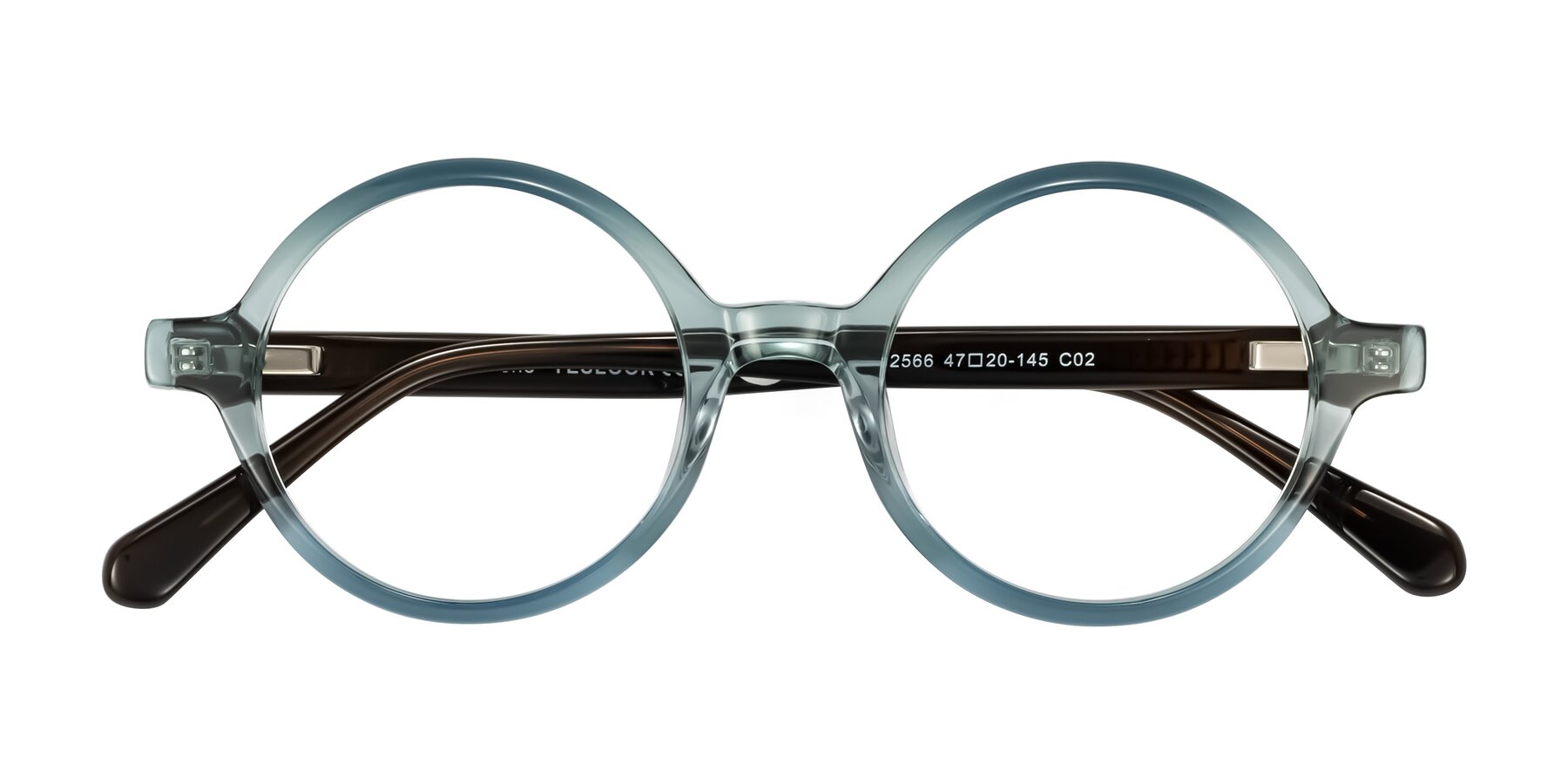 Folded Front of Serene in Faded Green with Clear Blue Light Blocking Lenses