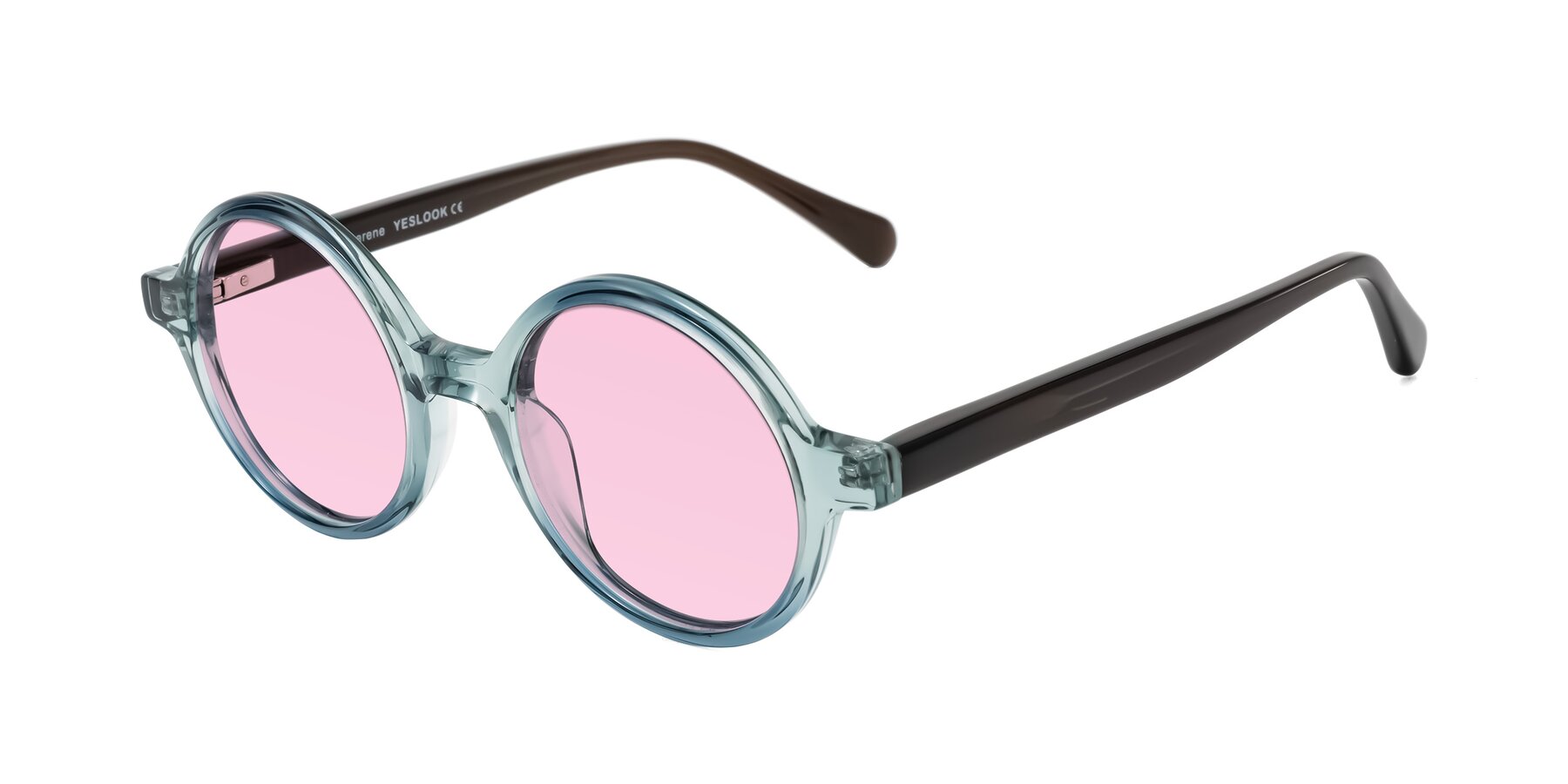 Angle of Serene in Faded Green with Light Pink Tinted Lenses