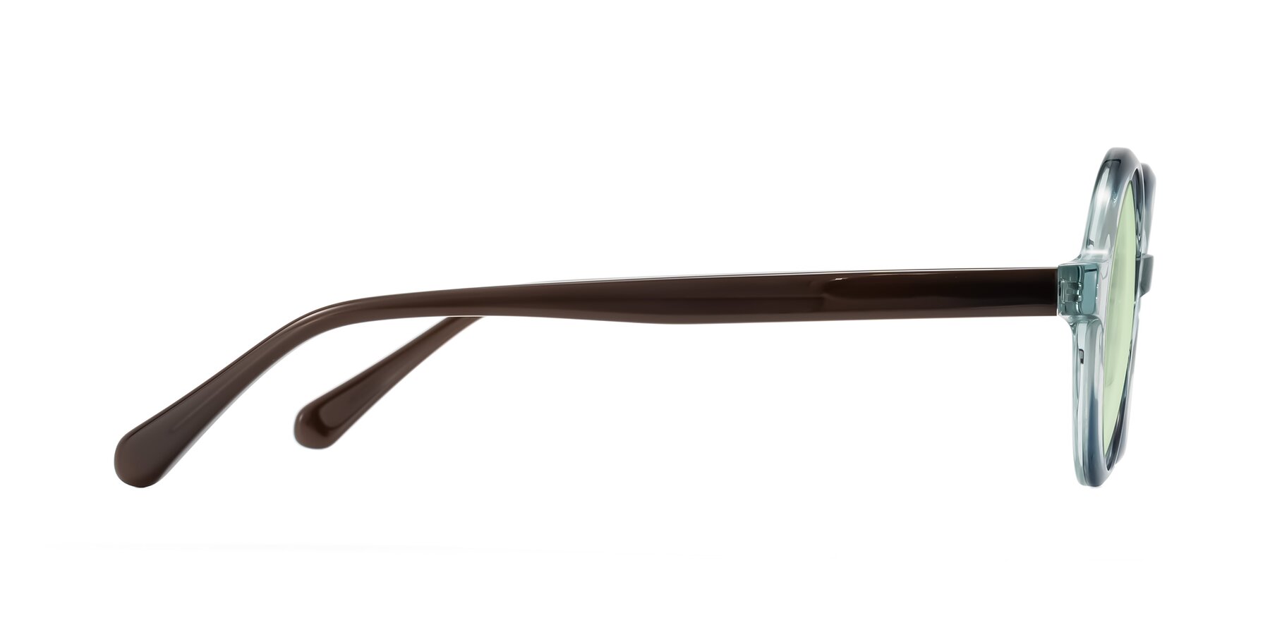 Side of Serene in Faded Green with Light Green Tinted Lenses