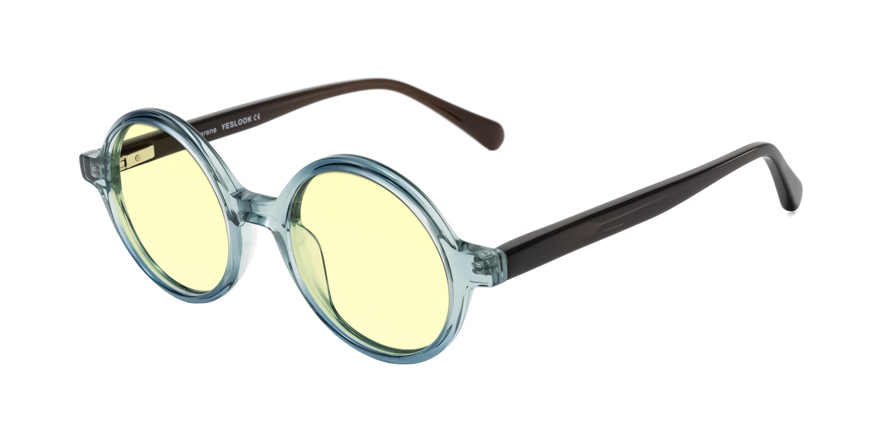 Angle of Serene in Faded Green with Light Yellow Tinted Lenses