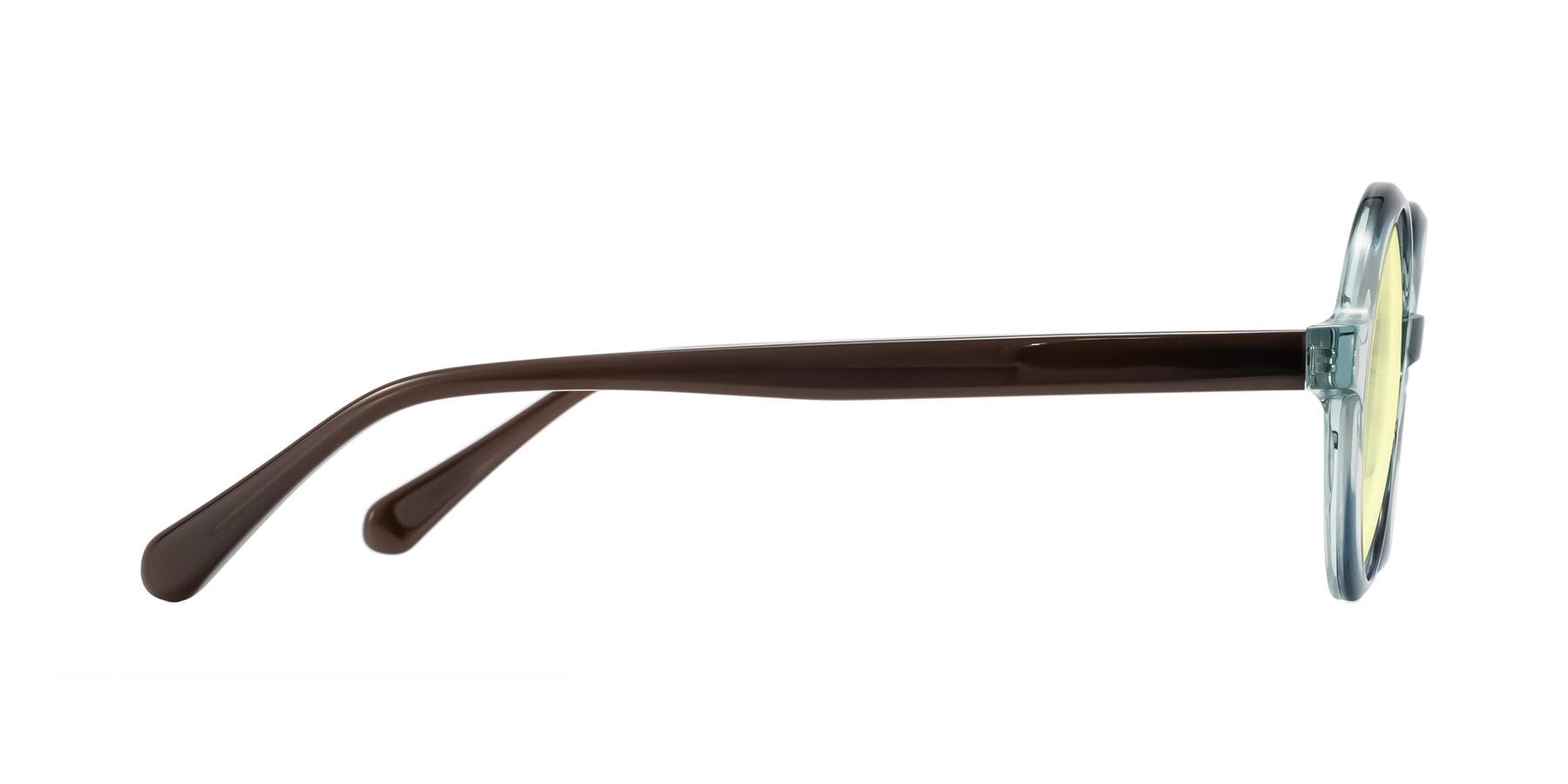 Side of Serene in Faded Green with Light Yellow Tinted Lenses