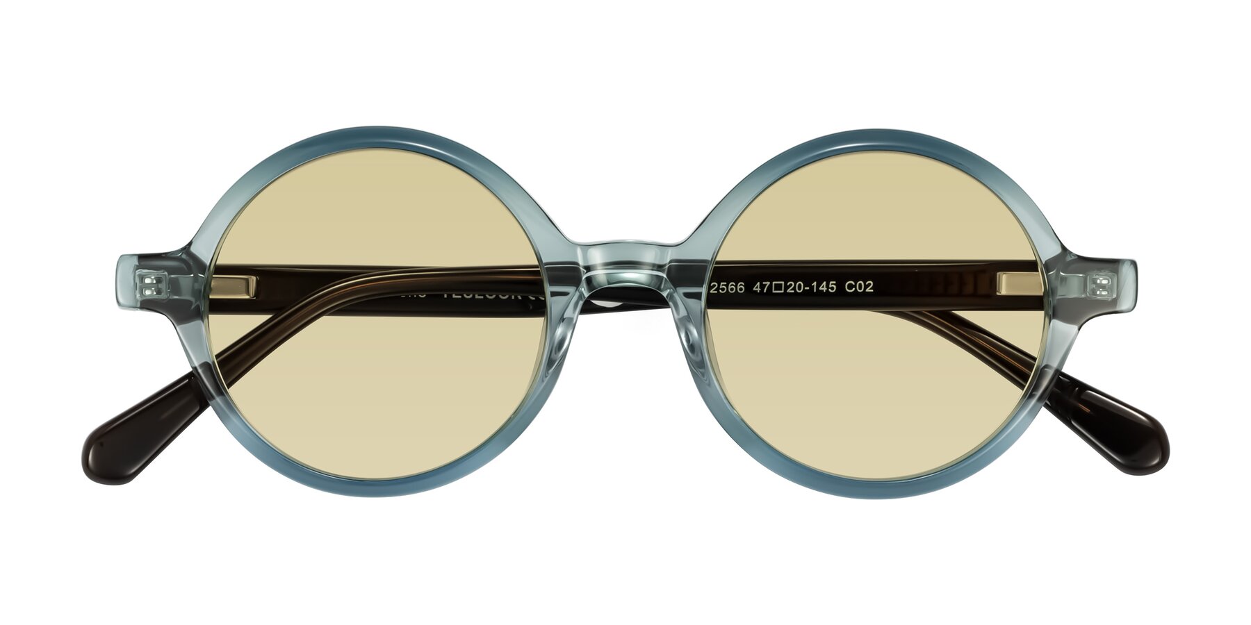 Folded Front of Serene in Faded Green with Light Champagne Tinted Lenses