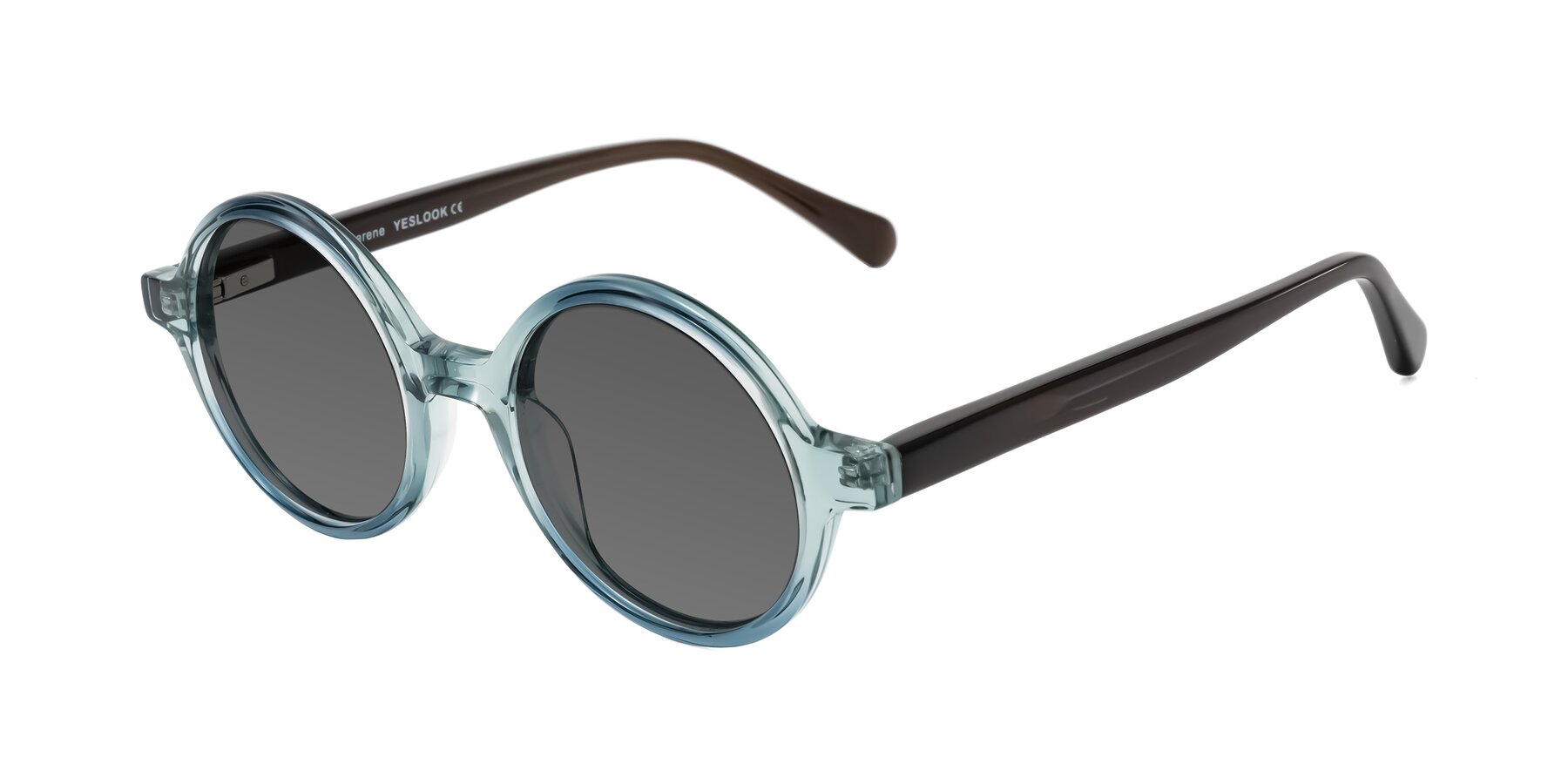 Angle of Serene in Faded Green with Medium Gray Tinted Lenses