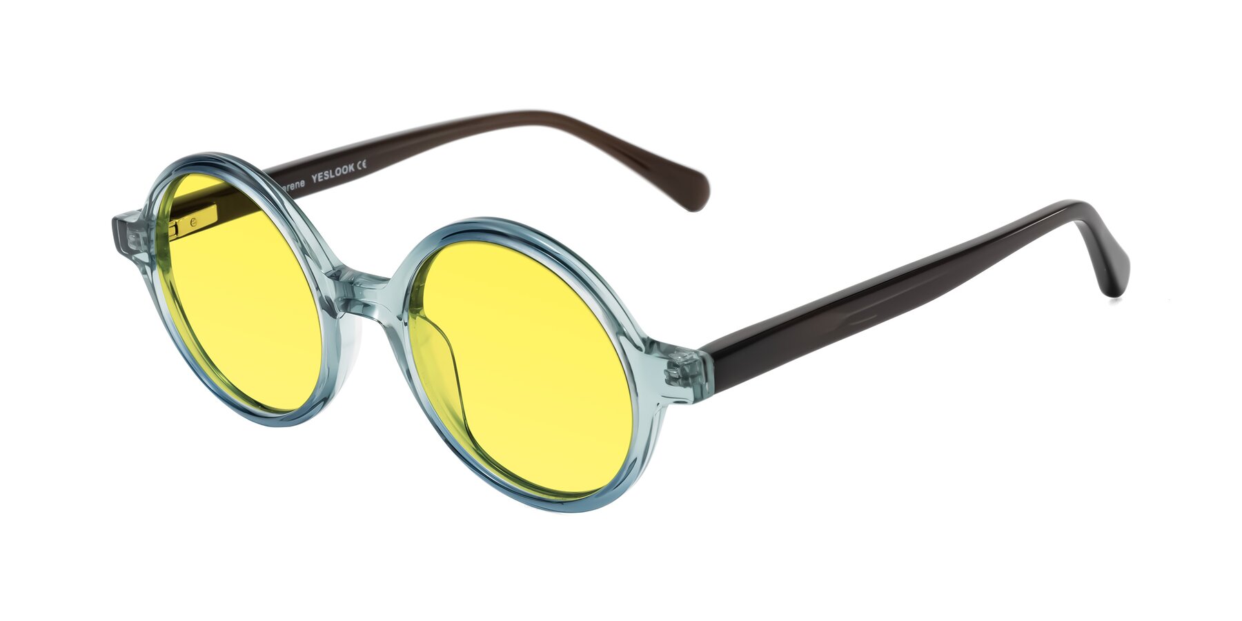Angle of Serene in Faded Green with Medium Yellow Tinted Lenses