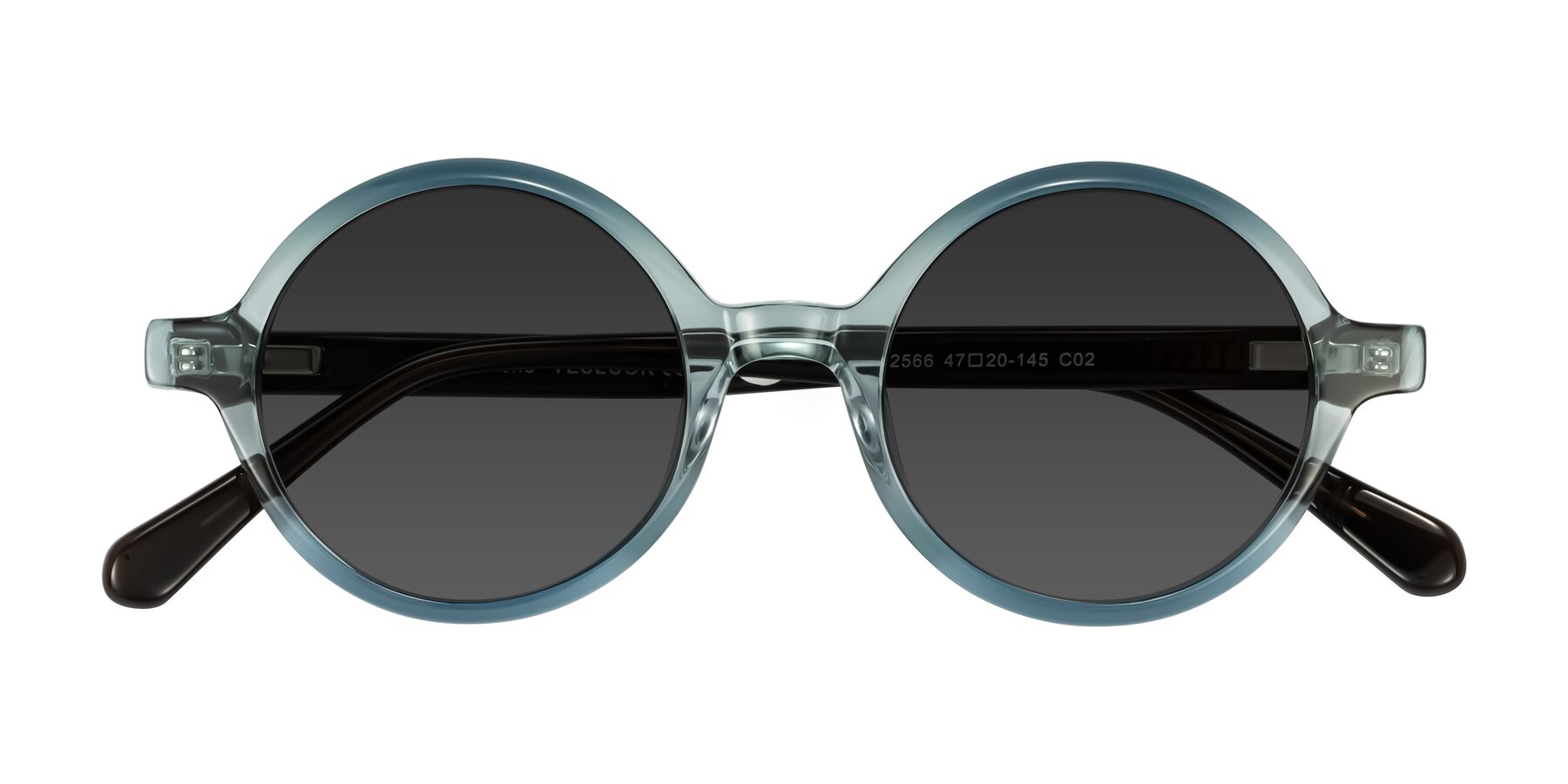 Folded Front of Serene in Faded Green with Gray Tinted Lenses