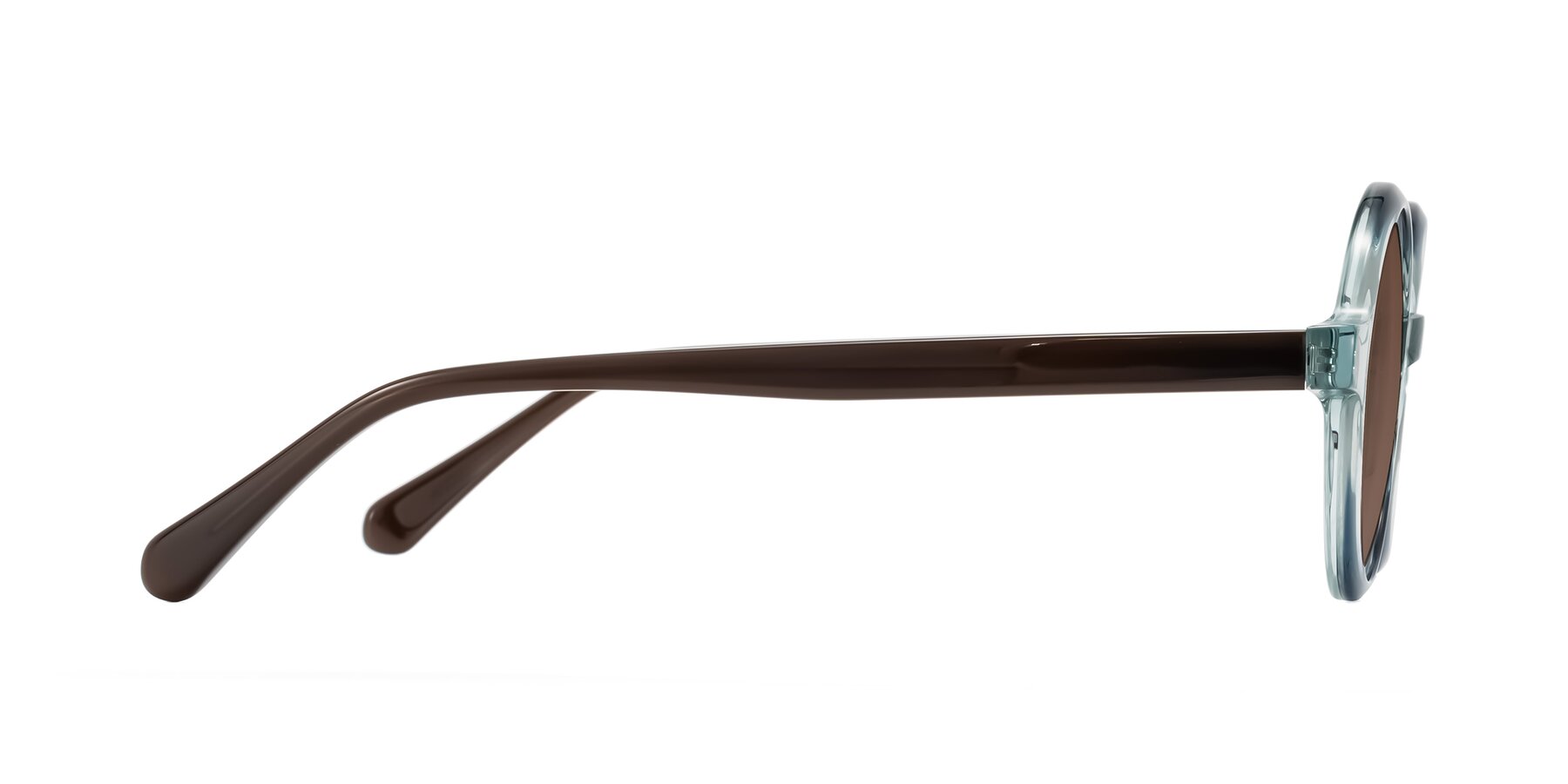 Side of Serene in Faded Green with Brown Tinted Lenses
