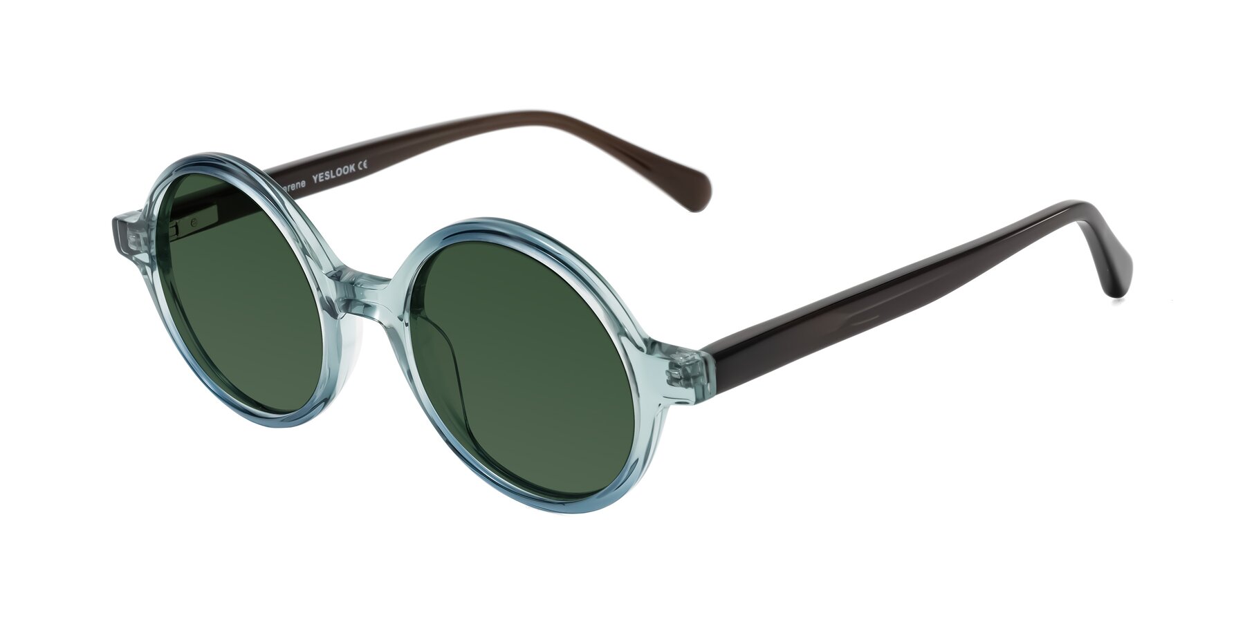 Angle of Serene in Faded Green with Green Tinted Lenses