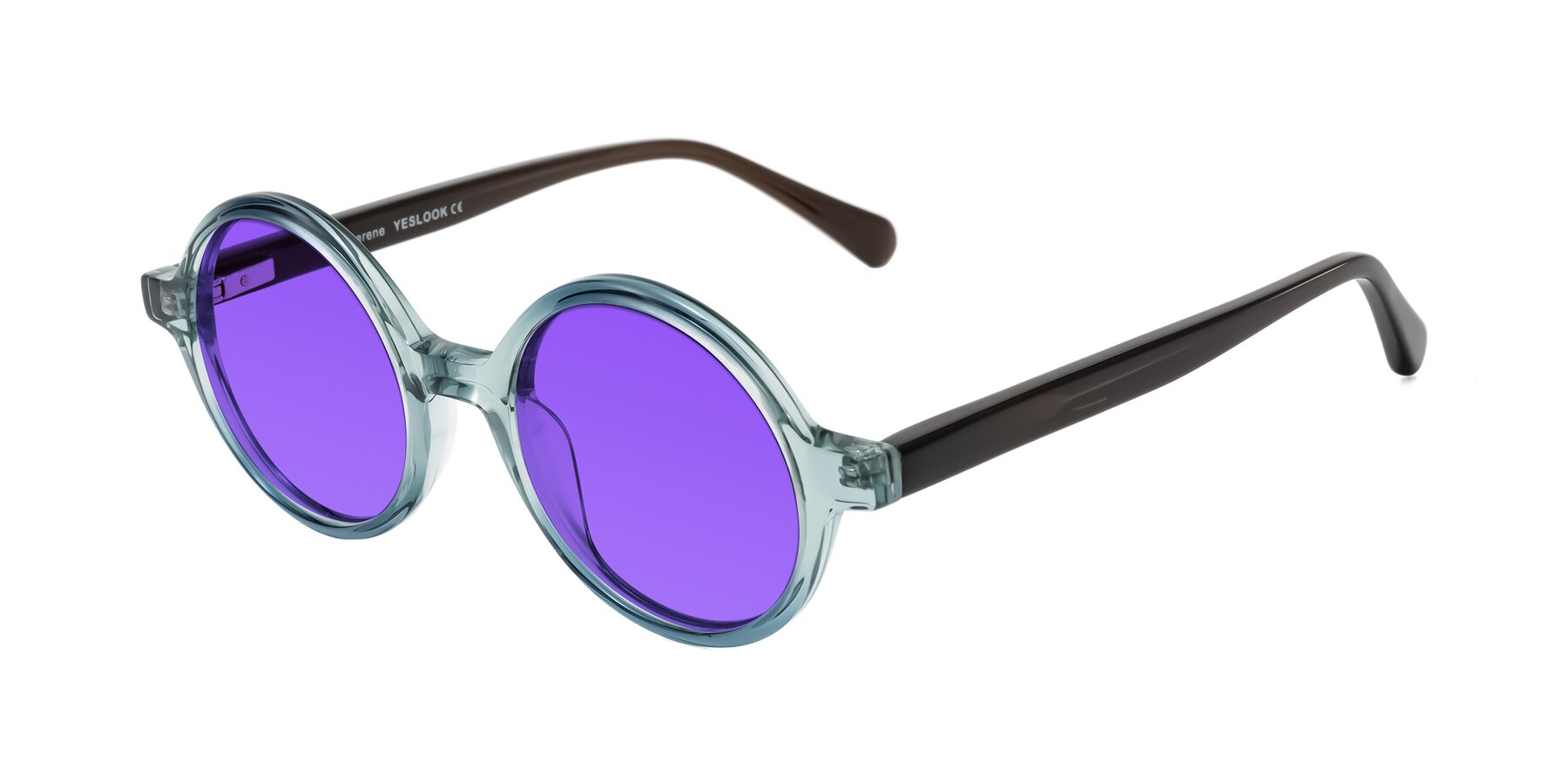 Angle of Serene in Faded Green with Purple Tinted Lenses