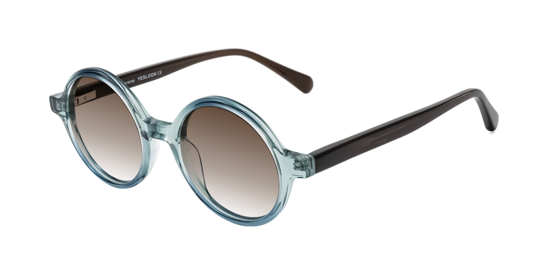 Angle of Serene in Faded Green with Brown Gradient Lenses