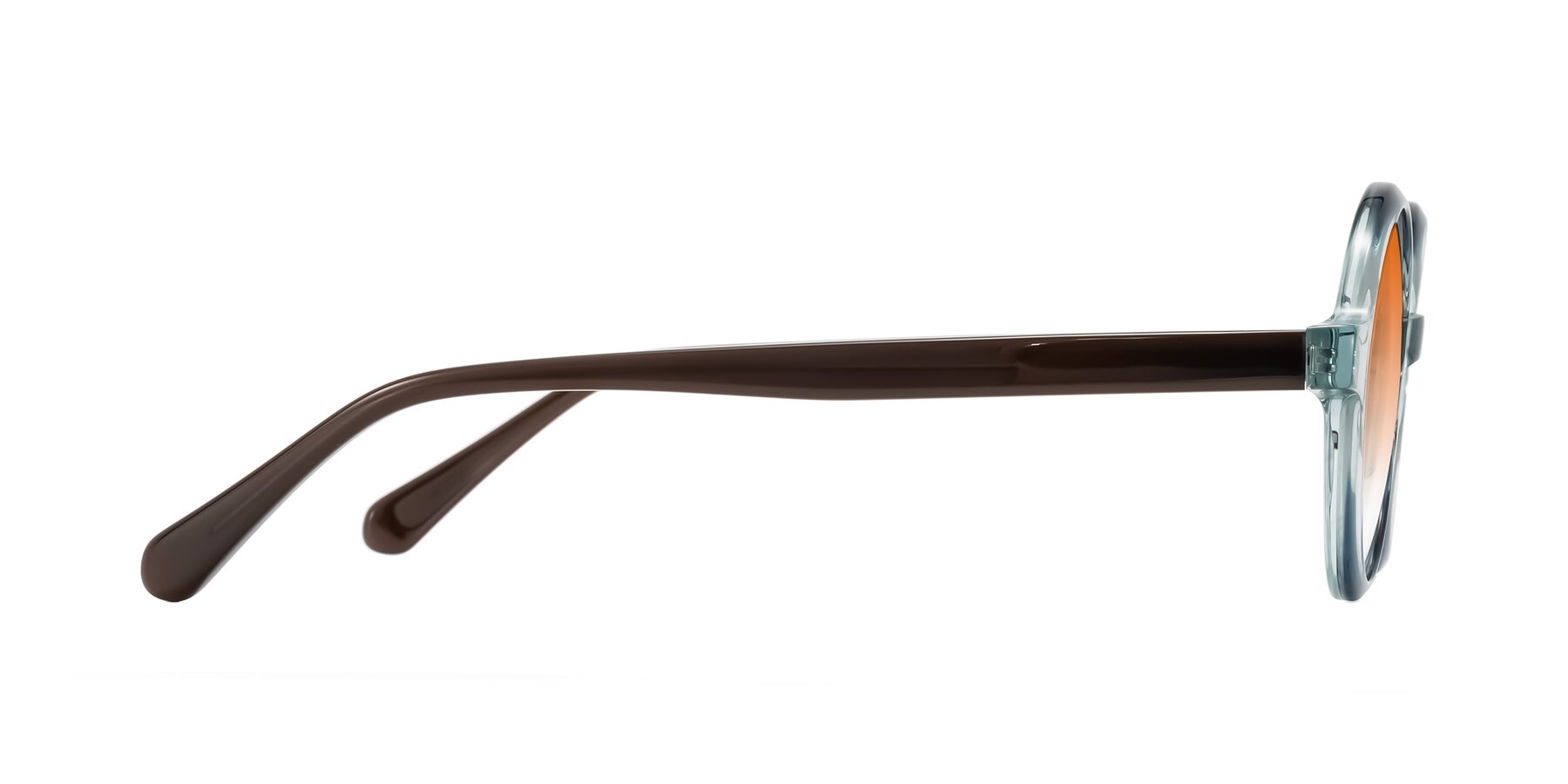 Side of Serene in Faded Green with Orange Gradient Lenses